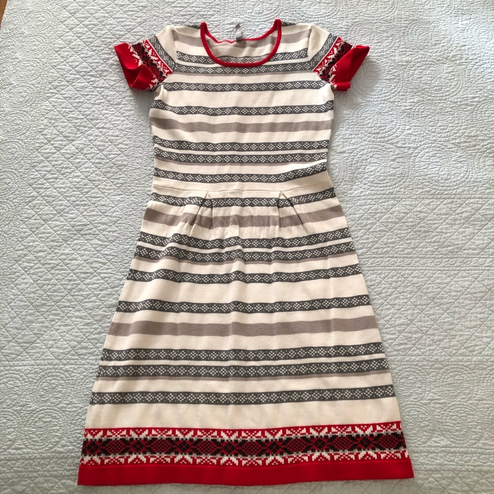Hannah Andersson fair isle sweater dress. Size XS.
